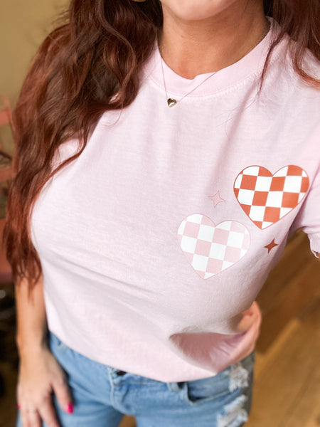 Checkered Heart Tee