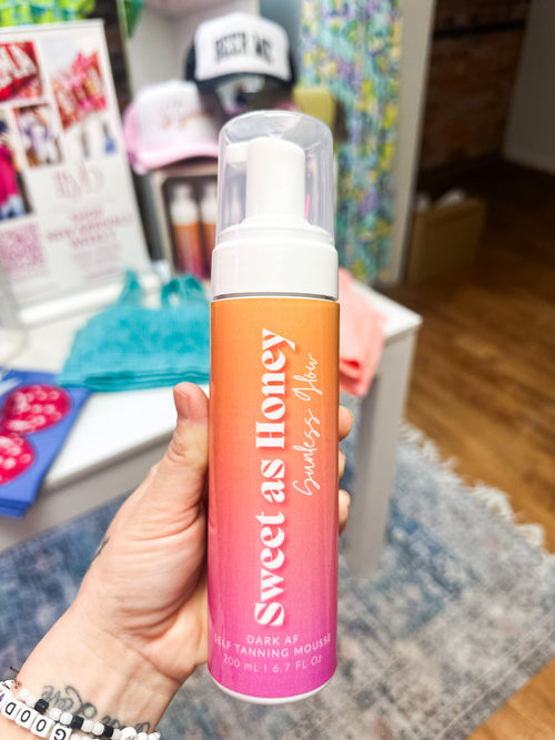 Sweet As Honey Sunless Glow Self Tanning Mousse- Dark AF