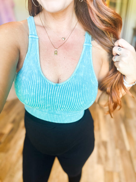 On The Run Bralette - Teal